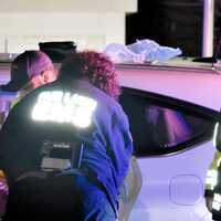 <p>The passenger was extricated before members of the Fair Lawn Volunteer Ambulance Corps took him to the Valley Hospital in Ridgewood following the overnight crash at the Hawthorne border.</p>