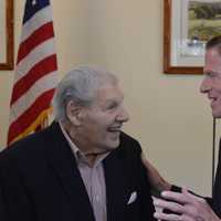 <p>John Gaes and U.S. Senator Richard Blumenthal</p>