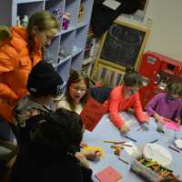 <p>Kids&#x27; activities were held at a grand opening for the Katonah Art Center at its new home in Goldens Bridge.</p>