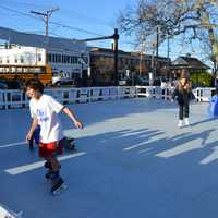 <p>Hundreds came out to enjoy Skating on Sherman Green Friday. The fundraiser continues all weekend.</p>