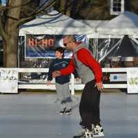 <p>Hundreds came out to enjoy Skating on Sherman Green Friday. The fundraiser continues all weekend.</p>