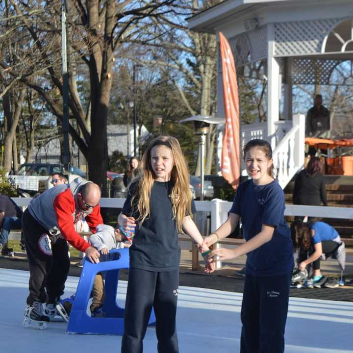 Hundreds came out to enjoy Skating on Sherman Green Friday. The fundraiser continues all weekend.