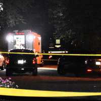 <p>The scene outside 151 Stonegate Trail in Cresskill.</p>