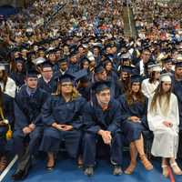 <p>A packed crowd gathers at Western Connecticut State University for Carmel High School's 2016 commencement.</p>