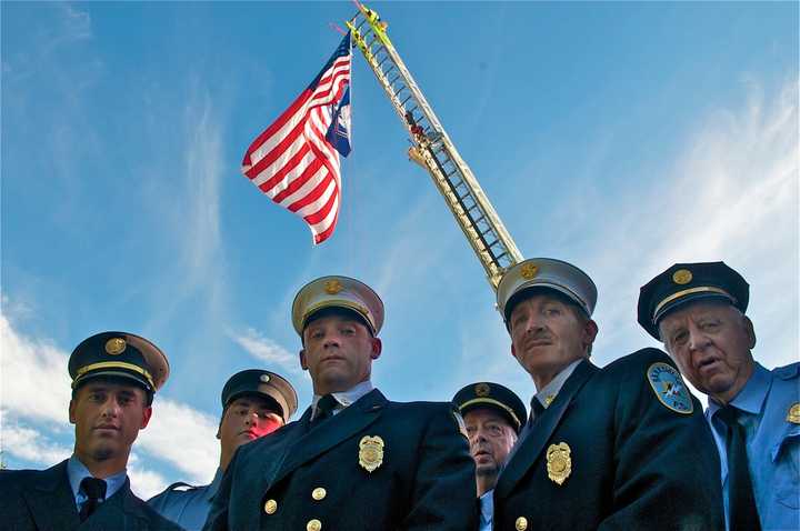 The Town of North Castle held a memorial service Sunday at Wampus Park, honoring those lost or affected by the 9/11 attacks.