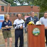 <p>Gregg Dancho executive director of the Beardsley Zoo in Bridgeport, announces a new animal commissary on the property.</p>