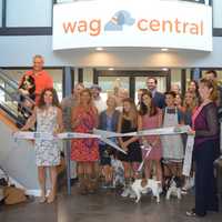 <p>Stratford dignitaries were on hand for the official ribbon cutting at Wag Central.</p>