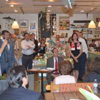 <p>Jim Tedesco speaks to the crowd.</p>