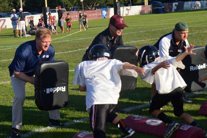 NFL Commissioner Roger Goodell Visits Fairfield Giants Football