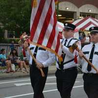 <p>Croton Falls firefighters march in the Mahopac Volunteer Fire Department&#x27;s dress parade.</p>