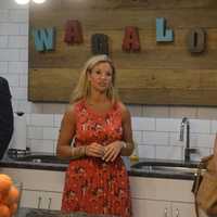 <p>Owner Angela Pantalone, left, gives a tour of Wag Central, an inventive new doggy spa/salon/kennel in Stratford.</p>