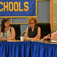 <p>Chappaqua school board members at their Sept. 1, 2016 meeting.</p>