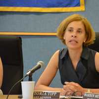 <p>Chappaqua school board Vice President Victoria Tipp, pictured, said that the board was unaware of a legal defense put forth by a district attorney blaming student sex-abuse accsuers.</p>