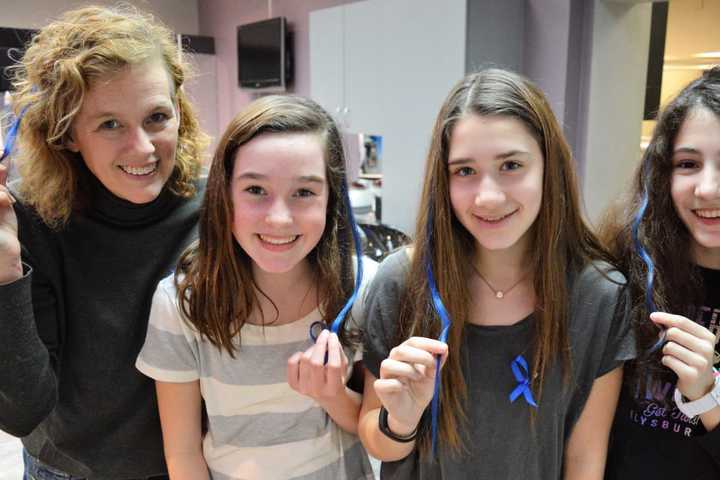 Ridgewood Kids Sport Blue Hair Extensions For Cancer Campaign