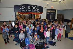 Ox Ridge Kids Celebrate School's 50 Birthday With Backpack Drive