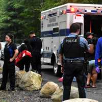 <p>An army of sheriff&#x27;s officers and police from surrounding towns converged at the public lake off Campgaw Road and Darlington Avenue. Several ambulance crews were summoned.</p>