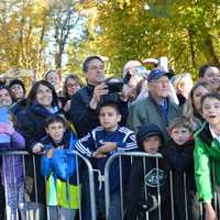 <p>Throngs of supporters gather in front of Douglas G. Grafflin Elementary School for Hillary and Bill Clinton after the pair cast their presidential votes.</p>