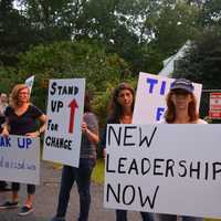 <p>Parents in Chappaqua rallied early Monday morning to call for the departure of schools Superintendent Lyn McKay over her handling of a sex-abuse case involving a former high school drama teacher.</p>