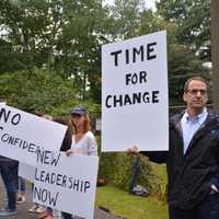 <p>Parents in Chappaqua rallied early Monday morning to call for the departure of schools Superintendent Lyn McKay over her handling of a sex-abuse case involving a former high school drama teacher.</p>