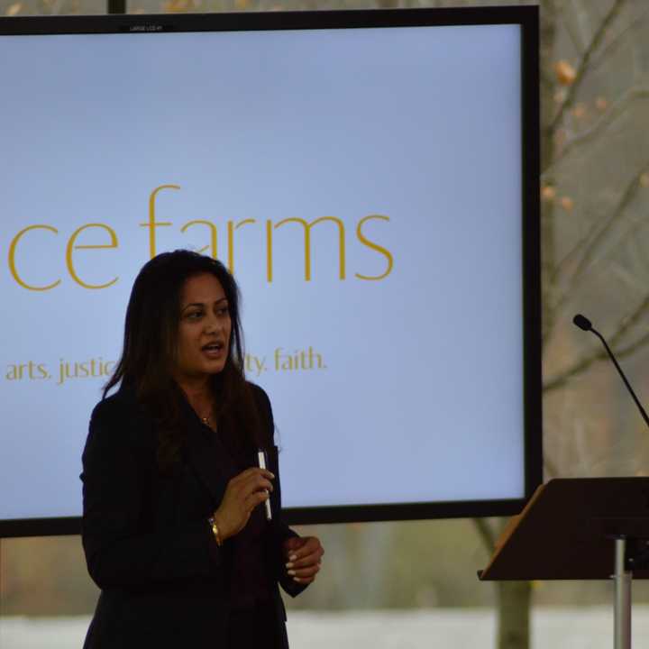 Krishna Patel of Grace Farms Foundation, which has partnered with the state to stop human trafficking.