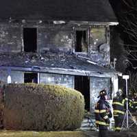 <p>Aftermath of the Franklin Avenue fire in Midland Park on Feb. 2.</p>