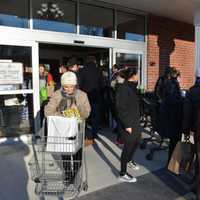 <p>Heavy foot traffic was visible at the opening of DeCicco &amp; Sons in Millwood.</p>