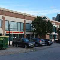 <p>Construction is under way for a Modell&#x27;s Sporting Goods store at the former Borders site in downtown Mount Kisco. The building is pictured at is section facing a parking lot.</p>