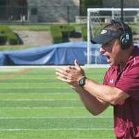 <p>Iona Prep coach Joe Spagnola directs his players during Saturday&#x27;s game.</p>