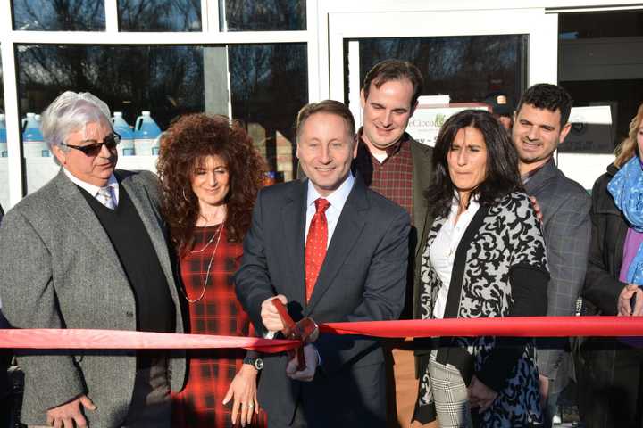 Seen here at the opening of a Millwood grocery store in early January, Westchester County Executive Rob Astorino has hit the fundraising trail heavy, raising more than $2.5 million for his re-election bid this November.