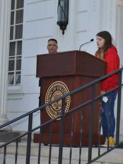 Stratford Gathers For Vigil To Pull Back Curtain On Domestic Violence
