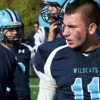 <p>Michael Hernandez (11) watches his teammates. </p>