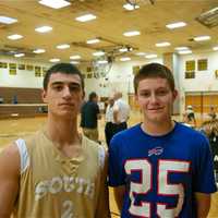 <p>Vikings team captains Joe Schiff (L) and Kevin Montague.</p>