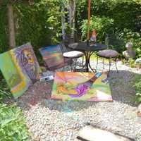 <p>LaMattina likes to paint outdoors when the weather is nice.</p>