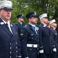 <p>Thousands of firemen, NYPD, public officials and civilian attendees lined the streets around the Church of the Annunciation to mourn FDNY Battalion Chief Michael Fahy, killed Tuesday in a Bronx building explosion.</p>