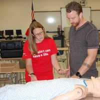 <p>White Plains school district teachers, administrators, and staff learned how to control bleeding. The training was provided by White Plains Hospital.</p>