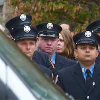 <p>Thousands of firemen, NYPD, public officials and civilian attendees lined the streets around the Church of the Annunciation to mourn FDNY Battalion Chief Michael Fahy, killed Tuesday in a Bronx building explosion.</p>