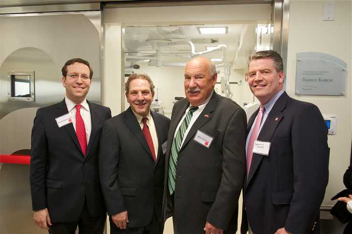 From L: NYS Assemblyman David Buchwald, NWH President &amp; CEO Joel Seligman, Mt. Kisco Mayor Michael Cindrich and New York State Senator Terrence Murphy at Friday&#x27;s reception.