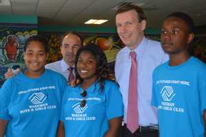 Sen. Murphy Drops In At Clubhouse, Plays A Little Ping Pong In Bridgeport