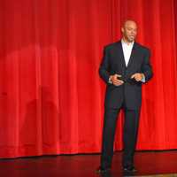 <p>M. Quentin Williams, author of &quot;How Not to Get Killed by the Police,&quot; spoke to Norwalk High School students on Thursday.</p>