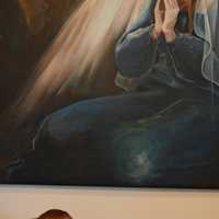 <p>Rev. Janet Nohavec at her desk in her church office.</p>