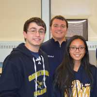 <p>Saddle Brook High School students joined the school's new Community Partnership Club to give back to the community.</p>