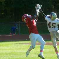 <p>Jayden Cook (6) grabs the game-winning touchdown pass over a defender.</p>