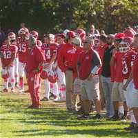 <p>No. 9 Clarkstown North locked horns with No. 8 North Rockland Saturday in a Class AA playoff qualifying game.</p>