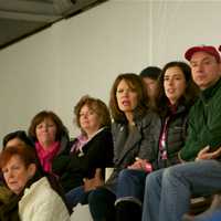 <p>Fans watch the skaters Sunday.</p>