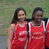 <p>North Rockland runners wait to compete.</p>