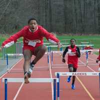 <p>North Rockland boys running the 400 hurdles.</p>