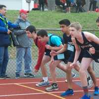 <p>Start of the boys 800 at Wednesday&#x27;s meet.</p>