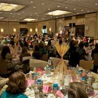 <p>Over 500 women gathered at the Hyatt Regency in Greenwich for the Mega Challah Bake.</p>