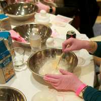 <p>Mixing the batter.</p>