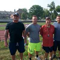 <p>Rams coaching staff, from L: Anthony Fiorilli, Paul Santavicca, Ron Santavicca, Frank Girdauskas, Mike Bruno.</p>